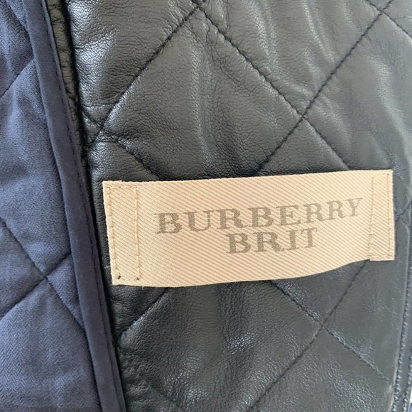 COPY - Burberry Quilted Leather Moto Jacket In Black Medium - Picture 8 of 11